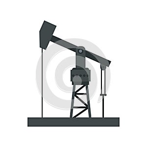Oil industry equipment icon, flat style