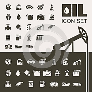 Oil Industry Flat Icon Set