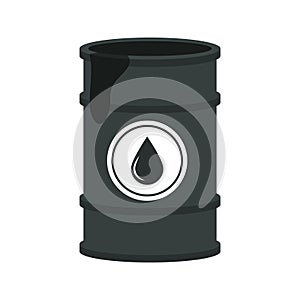 Oil industry icon with factory vector illustration. Petroleum industry element