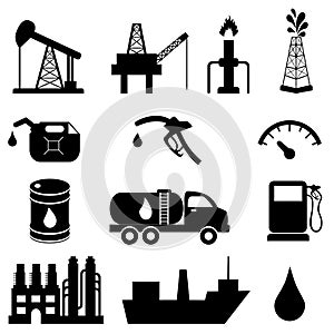 Oil industry icon set