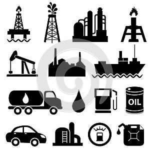 Oil industry icon set