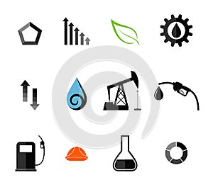 Oil Industry. Icon Set