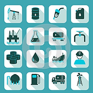 Oil industry icons set