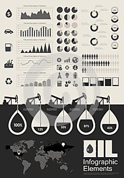 Oil Industry Infographic Elements