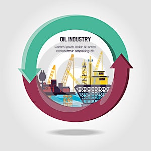 Oil industry infographic template