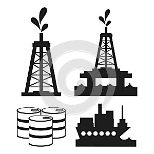 Oil industry production petroleum icon