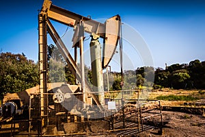 Oil industry pump jack in California