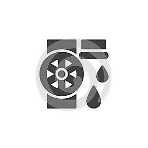 Oil industry pump valve vector icon