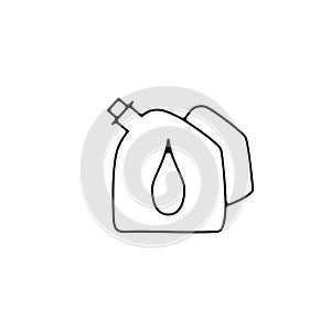 Oil jerry can line icon. oil jerry can linear outline icon
