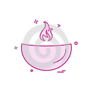 Oil lamp icon design vector