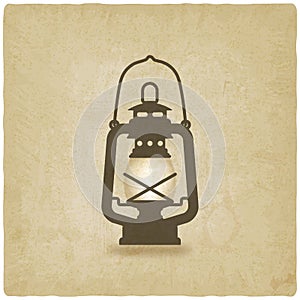 Oil lantern old background