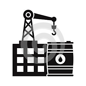Oil lifter Vector Icon which can easily modify or edit