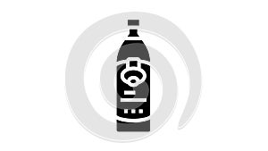 oil olive bottle glyph icon animation