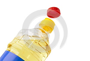 Oil in an opened plastic bottle