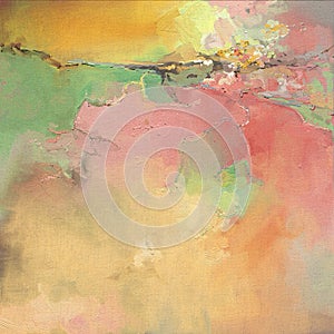 Oil painting abstract style artwork on canvas photo