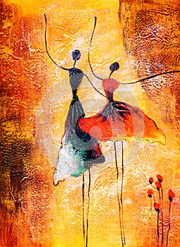 Oil Painting - Ballet Dancing