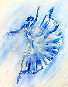 Oil painting on Canvas, ballerina