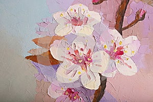 Oil painting Cherry Blossom Flowers