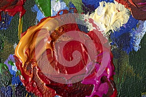 Oil painting close-up abstract background flower