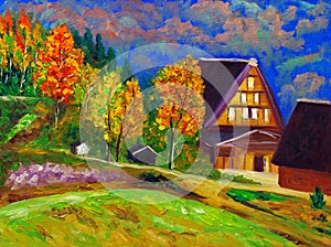 Oil Painting - Countryside