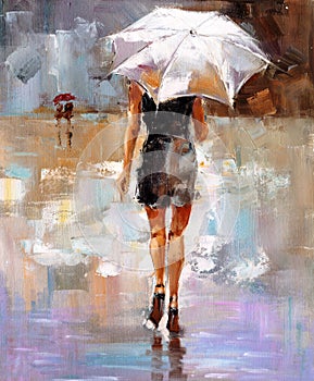 Oil Painting - Fashion Lady photo