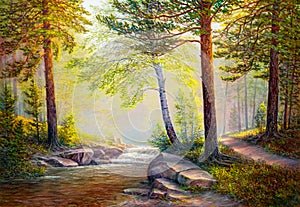 Oil painting landscape