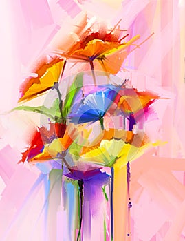 Oil painting of spring flower