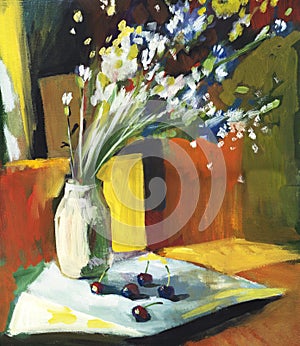 Oil painting still life