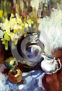 Oil painting still life