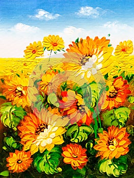 Oil Painting - Sunflower