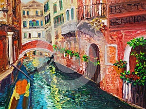 Oil Painting - Venice, Italy