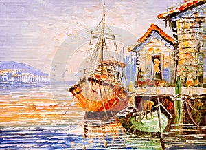 Oil Painting - Venice, Italy