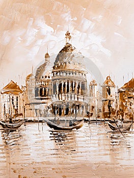 Oil Painting - Venice, Italy