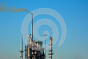 Oil Petroleum Refinery Smokestack