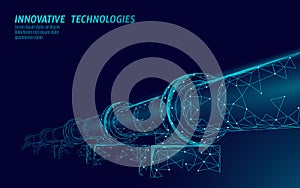 Oil pipeline low poly business concept. Finance economy polygonal petrol production. Petroleum fuel industry