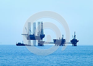 Oil platform in the Aegean Sea