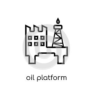 Oil platform icon from collection.
