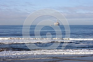 Oil platform in the Pacific Ocean