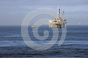 Oil platform in the Pacific Ocean