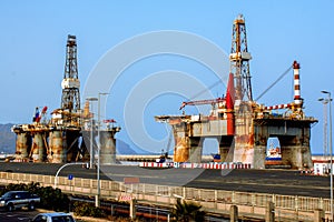 Oil Platform in a Shipyard