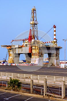 Oil Platform in a Shipyard