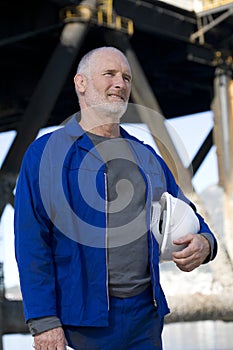 An oil platform worker