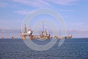 Oil platforms in North Sea