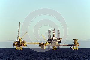 Oil platforms in North Sea