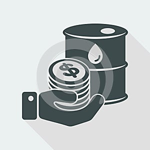 Oil price flat icon