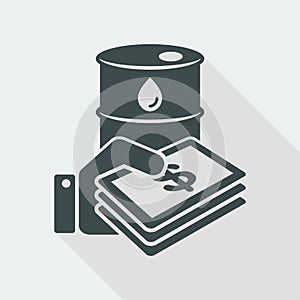 Oil price flat icon
