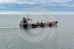 Oil products tanker in ballast.