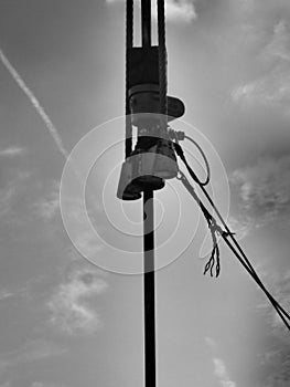 Oil pump - dramatic black & white tone