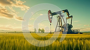 Oil pump in green field