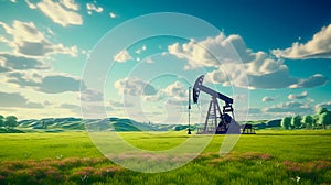 Oil pump in green field